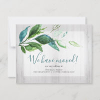 Aquarelle Faire-part de déplacement de feuillage v