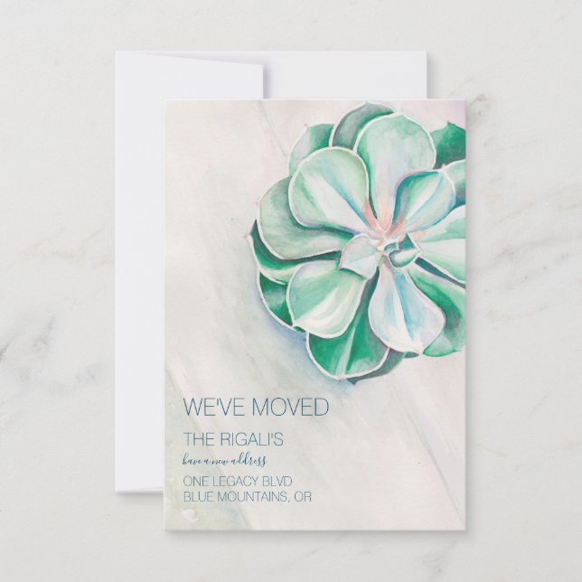 Aquarelle Faire-part de déplacement efficace (Devant)