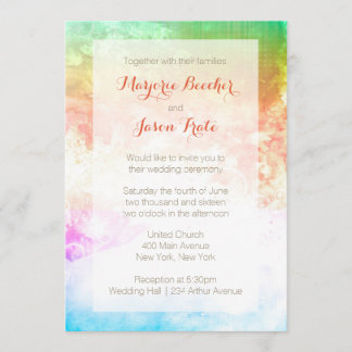 Aquarelle Faire-part de mariage Sunrise Multi