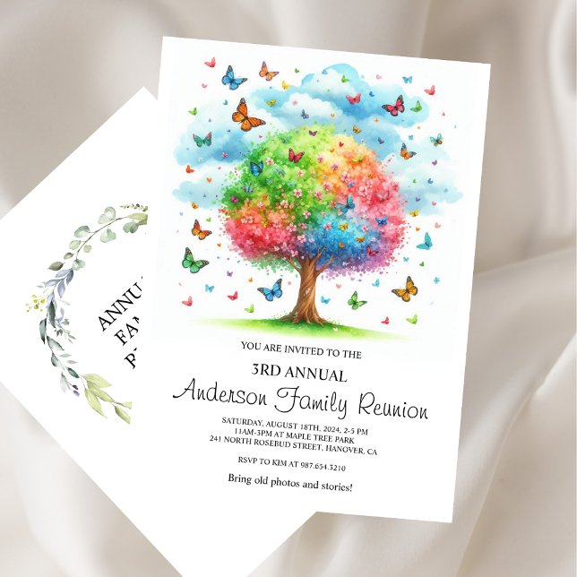 Aquarelle Family Tree Reunion Invitation (Créateur téléchargé)