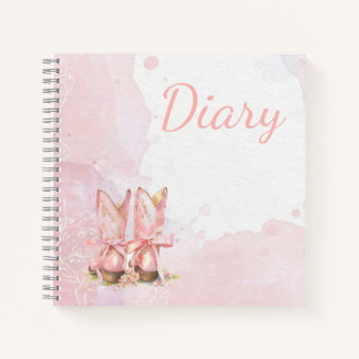 Aquarelle féminine rose Journal