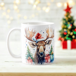 Aquarelle Festif Oie Mug de Noël