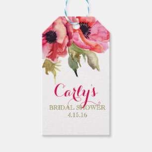 Aquarelle Fête des mariées florale étiquettes cade