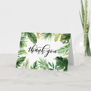 Aquarelle Feuilles tropicaux Cartes de remerciemen