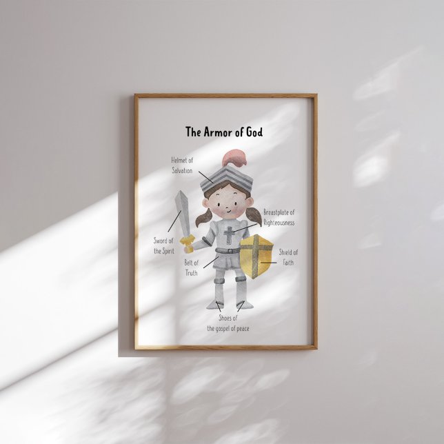 Aquarelle Filles l'armure de Dieu poster (Créateur téléchargé)