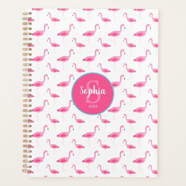 Aquarelle Flamingo modèle personnalisé (Devant)