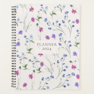 Aquarelle Fleur sauvage Floral Motif Planificateur