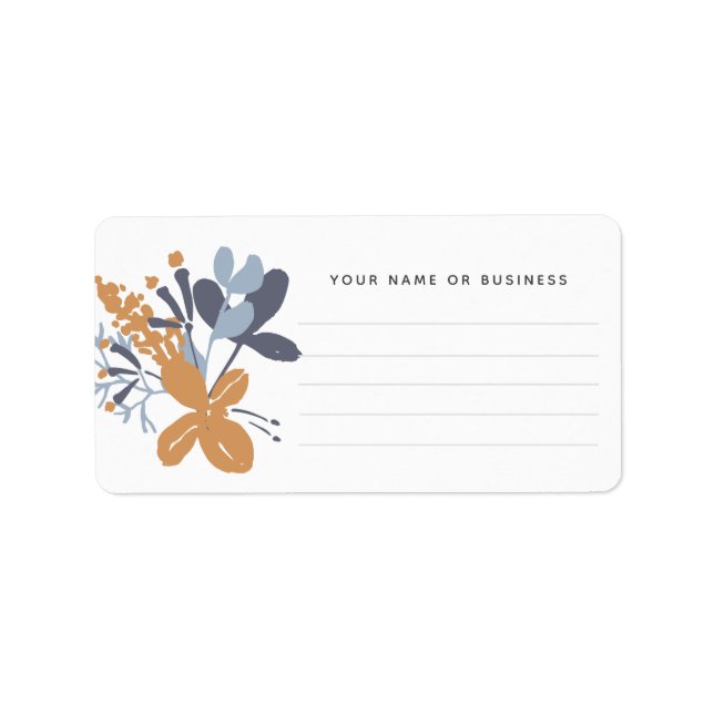 Aquarelle Fleur sauvage Herbes Nom Étiquette vierg (Devant)