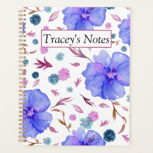 Aquarelle Fleur sauvage personnalisée Planificateu