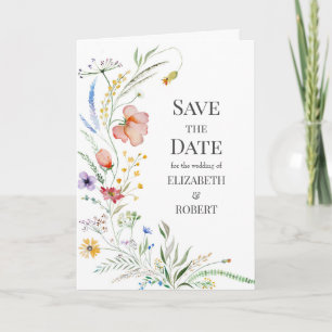 Aquarelle Fleur sauvage Photo Enregistrer la carte