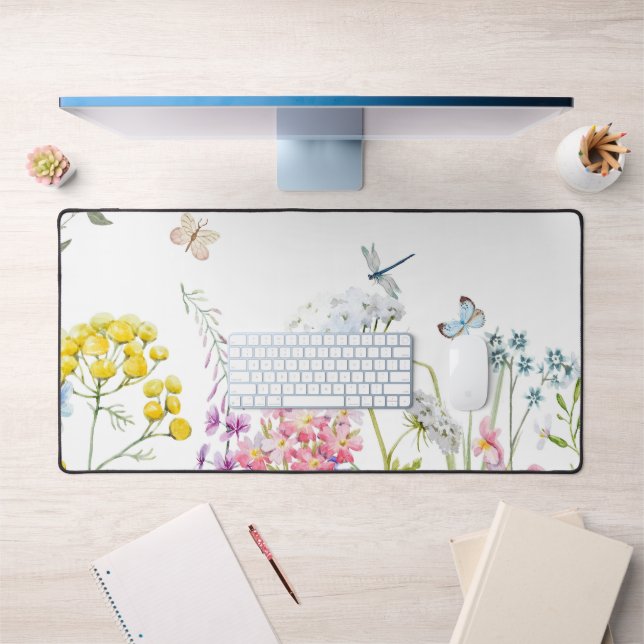 Aquarelle Fleur sauvage prairie florale d'été (Bureau 1)