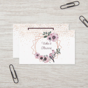 Aquarelle Fleuriste Carte de visite