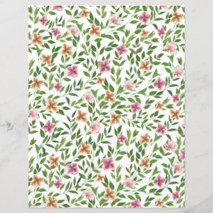 Aquarelle Fleurs dans les vignes Escalade Feuilles