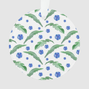 Aquarelle Fleurs de corail bleu