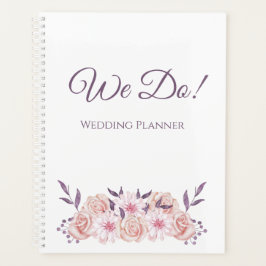 Aquarelle Fleurs roses - Mariage-Planner