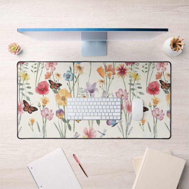Aquarelle Fleurs sauvages Printemps été Meadow (Bureau 1)