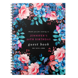 Aquarelle Floral 30e Anniversaire Livre d'hôtes No