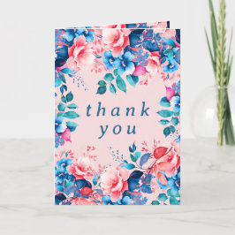 Aquarelle Floral Anniversaire Merci Blush