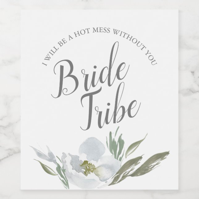 Aquarelle Floral Bridesmaid Proposition Étiquette (Étiquettes simples)