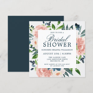 Aquarelle Floral Charm Bridal Douche Invitation