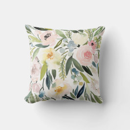 Aquarelle Floral Coussin