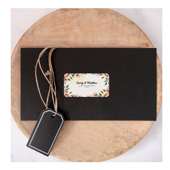 Aquarelle Floral Designer Retourner les étiquettes (Créateur téléchargé)