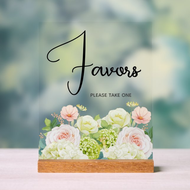 Aquarelle Floral Fête des mariées Faveurs (Neutre)