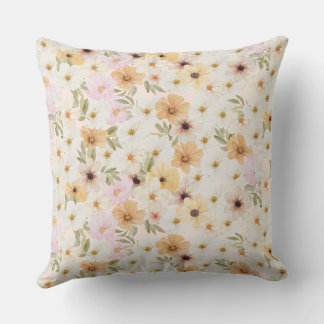 Aquarelle Floral Impression Coussin
