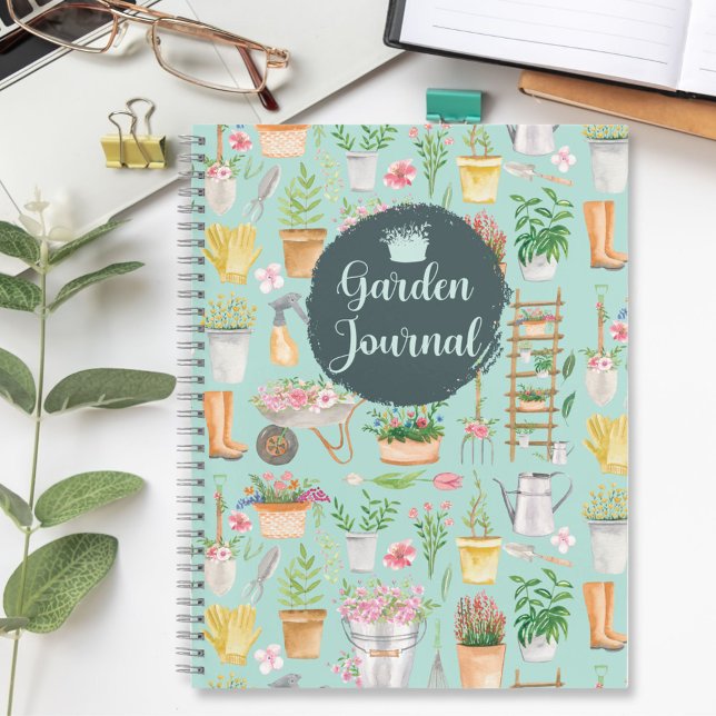 Aquarelle Floral Jardinage Outils Journal (In situ)