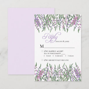 Aquarelle Floral Mariage en cuir RSVP 