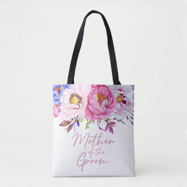 Aquarelle Floral Mère du Sac fourre-tout Groom (Devant)