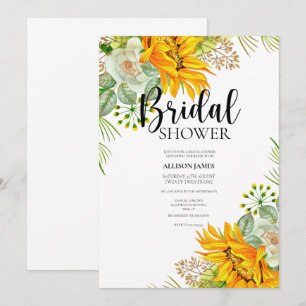 Aquarelle Floral Nuptiale Invitation