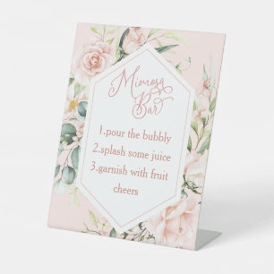 Aquarelle Floral nuptiale panneau de la barre mimo