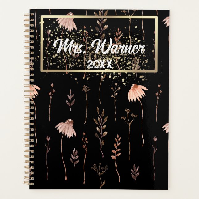 Aquarelle Floral Personnalisé Enseignant Cadeau Bo (Devant)
