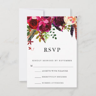 Aquarelle florale Bourgogne RSVP