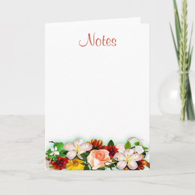 Aquarelle florale Calligraphié Modèle de script (Devant)