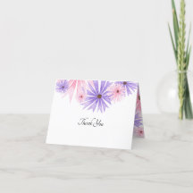 aquarelle florale Carte de remerciements pliée