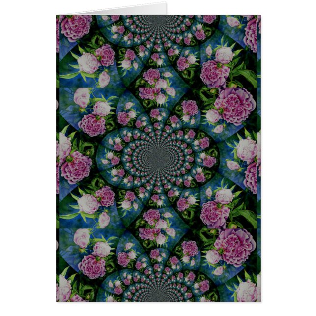 Aquarelle florale de pivoine rose blanc (Devant)