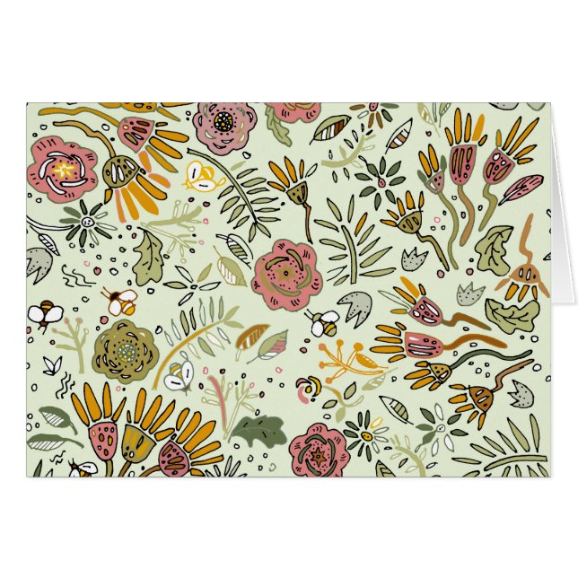 Aquarelle Florale Fleurs d'abeille Élégante Modern (Devant horizontal)