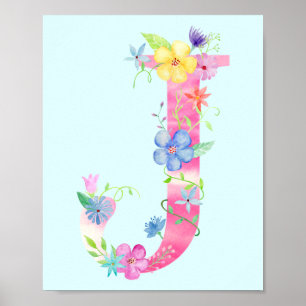 Aquarelle Florale J Poster