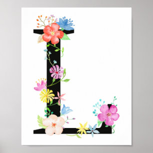 Aquarelle Florale L Poster