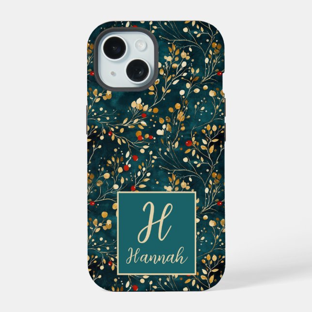 Aquarelle florale mignonne monogramme (Verso)