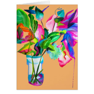 Aquarelle florale moderne colorée de fleurs