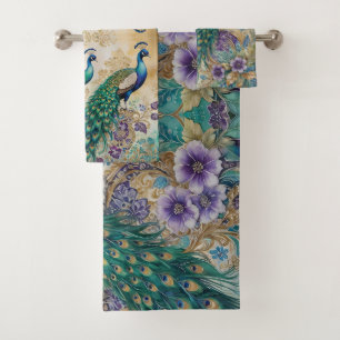 Aquarelle florale Paisley Peacock
