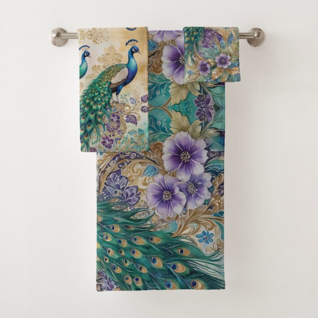 Aquarelle florale Paisley Peacock (En situation)