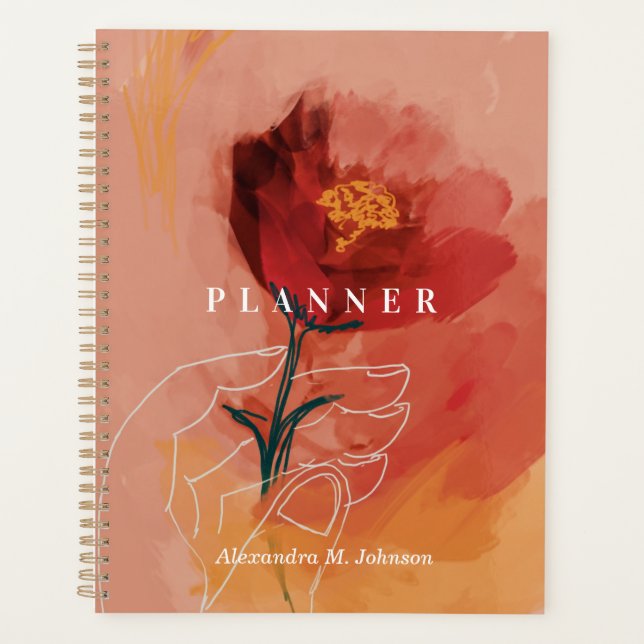 Aquarelle florale personnalisée Plutôt Abstraite (Devant)