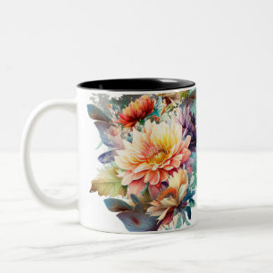 Aquarelle florale retro vintage stille mug