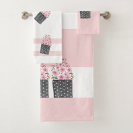 Aquarelle florale rose pâle