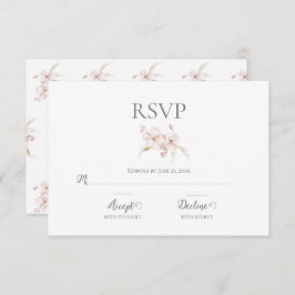 Aquarelle florale Script Pastel Mariage rose RSVP