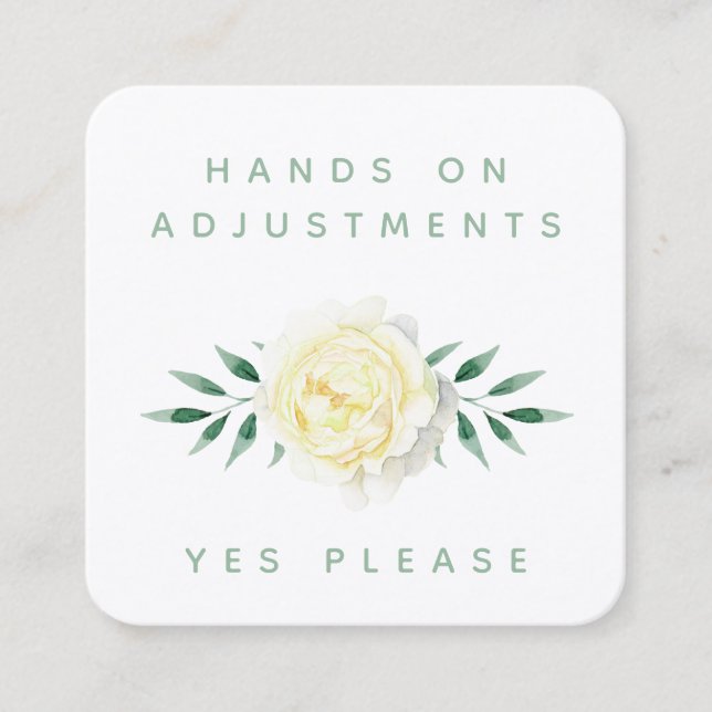Aquarelle Florale Yoga Réglage Cartes de Consentem (Devant)